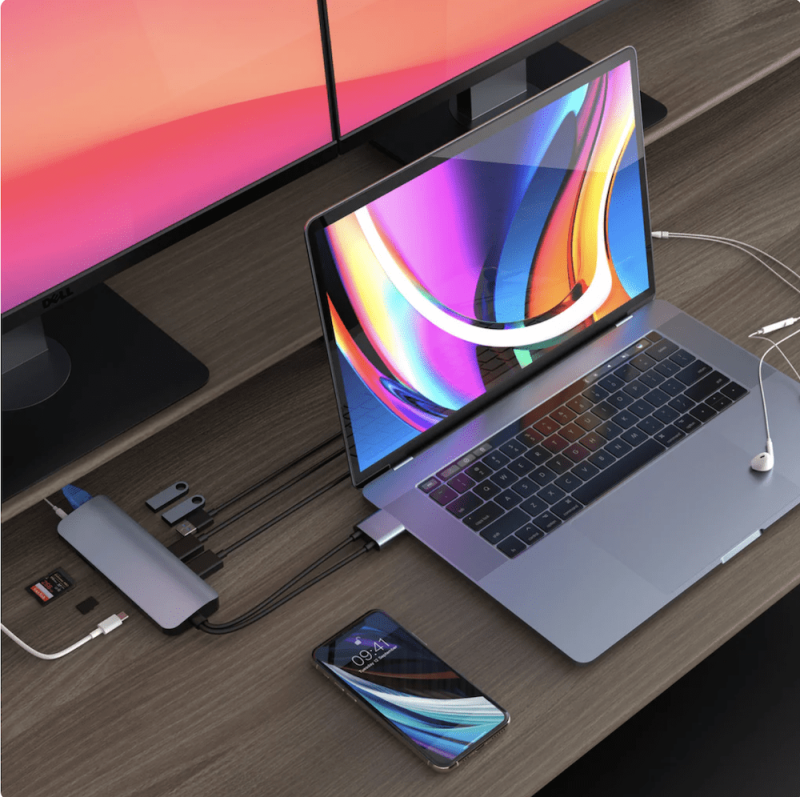 Hyper - Viper 10-Port USB-C Hub Dock for Apple MacBook Pro & MacBook Air HD392-GRAY - Image 7